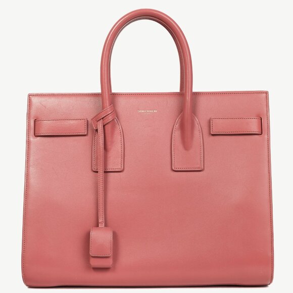 Saint Laurent Classic Small Sac de Jour Dark Rose Calfskin Tote - Picture 1 of 12